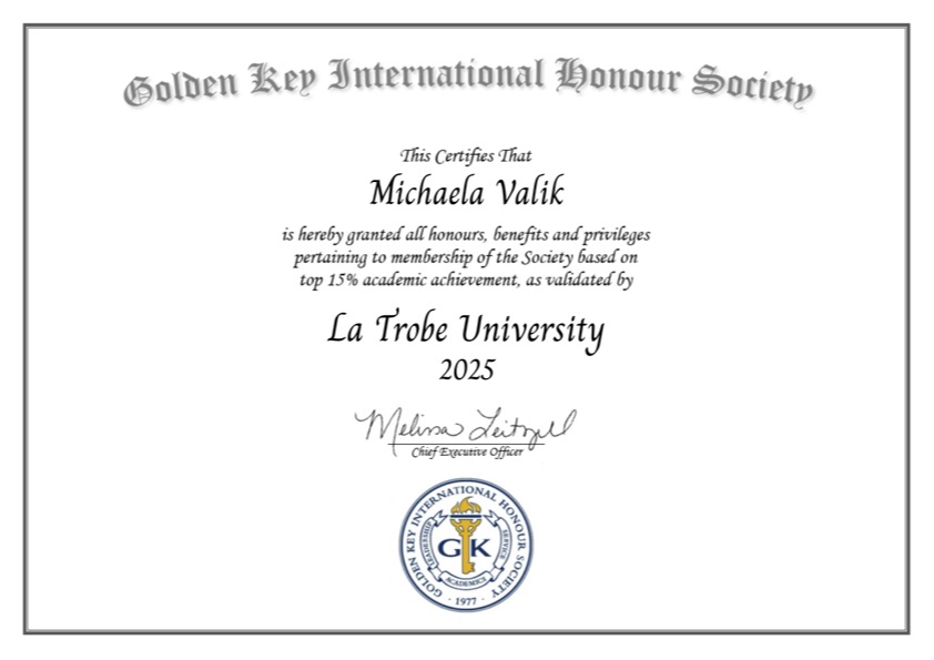 Golden Key Certificate