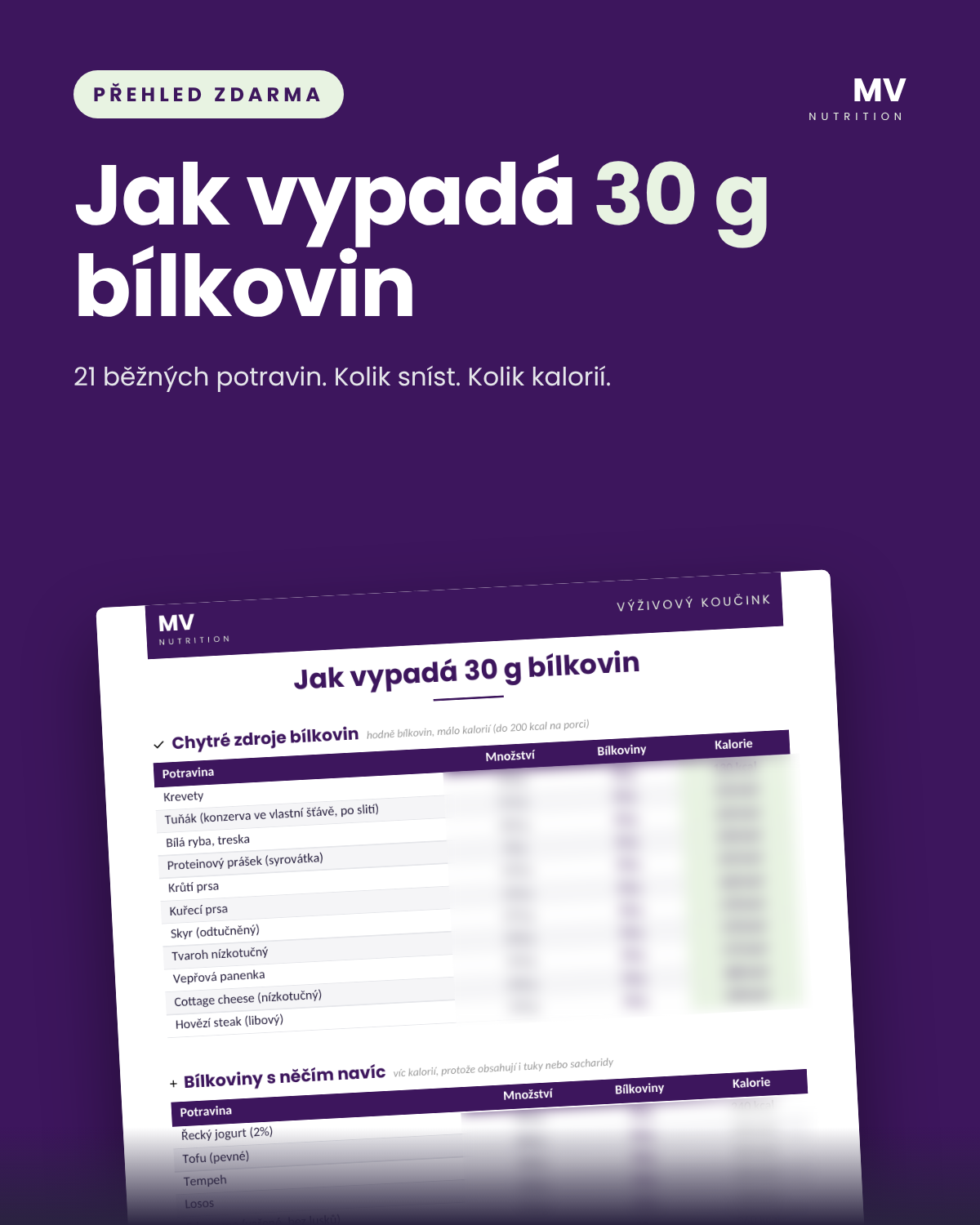 Obálka bezplatného průvodce Jak vypadá 30 g bílkovin